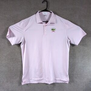 Peter Millar 121st US Open Torrey Pines Polo Shirt Mens‎ L Pink Summer Comfort